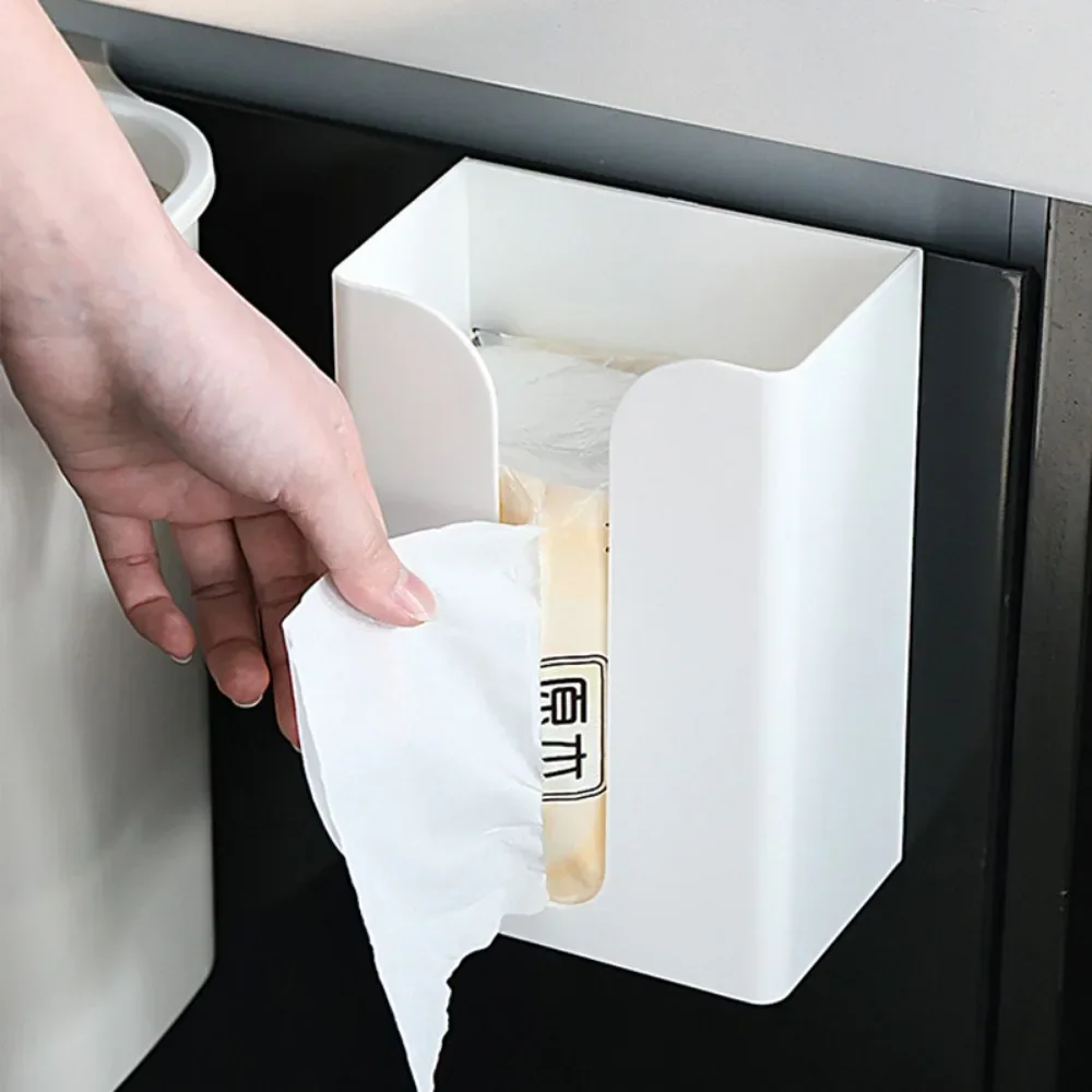 Tissue Box Tissue Dispenser Napkin Holder Perforation-free Wall Kitchen Toilet Car Living Room Desktop Waterproof