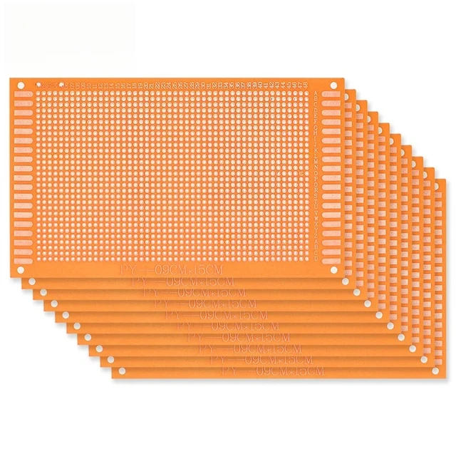5PCS 9x15cm Single Sided PCB Prototype Board Universal DIY PCB Printed Circuit Board for Electronics Projects Yellow