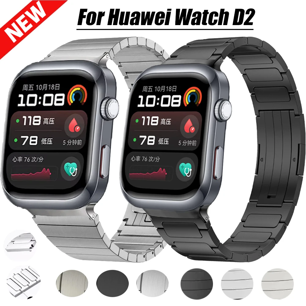 Premium Titanium Metal Bracelet for Huawei Watch D2 - Stainless Steel Replaceable Wristband