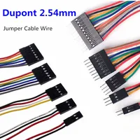 10PCS 2.54MM PITCH Breadboard Dupont สําหรับ Arduino 2P 3 4 5 6 8 9 10 สายชายหญิง Dupont สายจัมเปอร์ DIY อิเล็กทรอนิกส์ 1