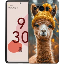 Adorable Kawaii Alpaca Silicone Shockproof Phone Case - Black Cover - Pixel 6A (A5)