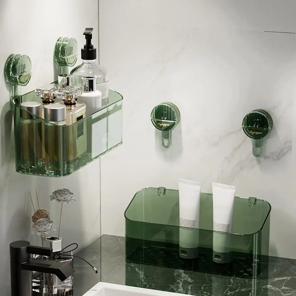 Storage Shelf Shower Caddy With Strong Suction Cup Removable Quick Drying Easy Cleaning Drainable Shower Rack Bathroom Supplies