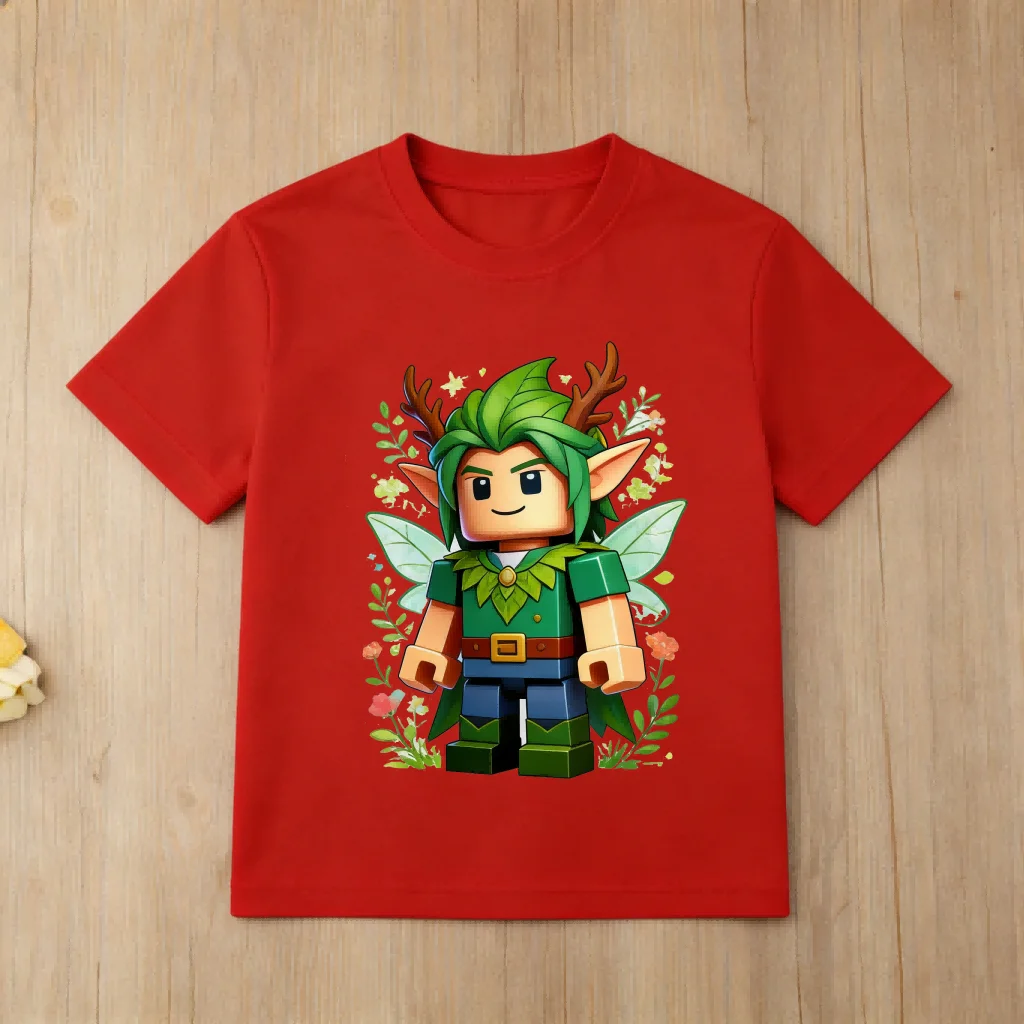 Roblox 탐정 캐릭터 프린트 어린이 티셔츠 소년 소녀 캐주얼 반소매 코튼 티 통기성 여름 데일리웨어 탑