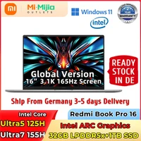 Xiaomi laptop Redmi Book Pro 16 2024 ARC Graphics  Intel Core Ultra5/Ultra7 32G 1TB SSD 16"3.1K 165Hz Screen 1