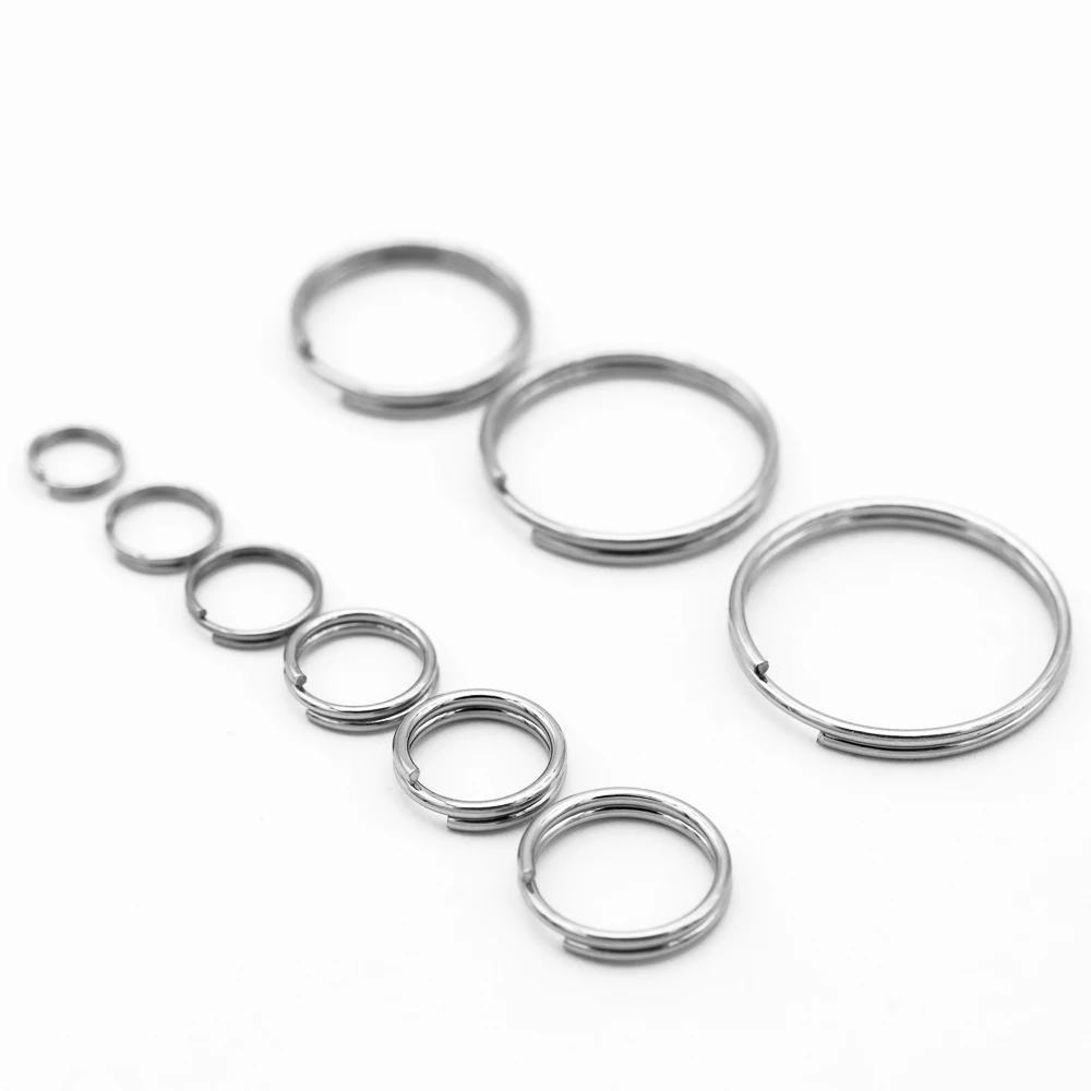 100pcs Stainless Steel Double Jump Rings DIY Key Chain Split Ring Jewelry  Making