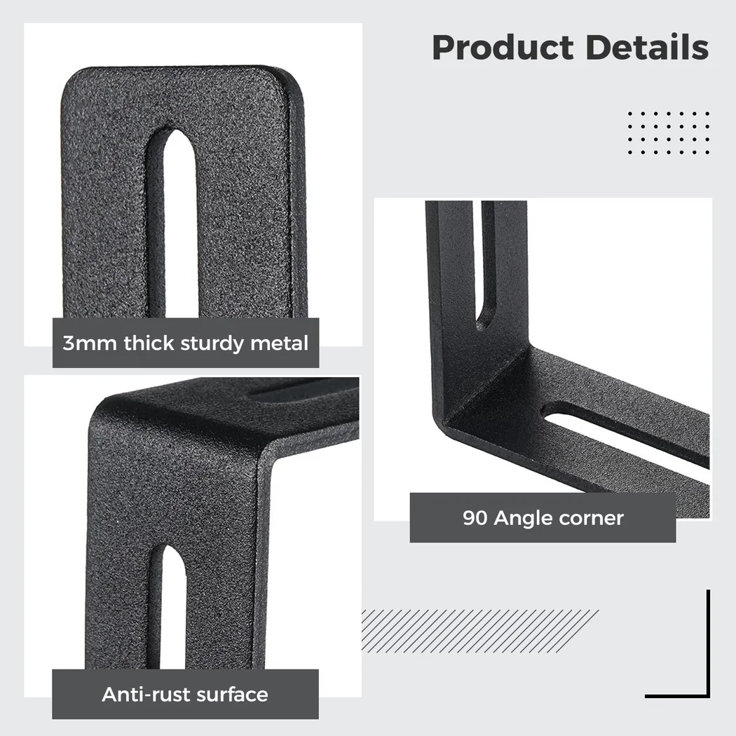 L���� ���� �귡Ŷ �ޱ� �귡Ŷ, DIY �÷��� ���� �ڳ� �극�̽� ����Ʈ, �ݼ� L �극�̽� ����, ���� ������, 10 ��