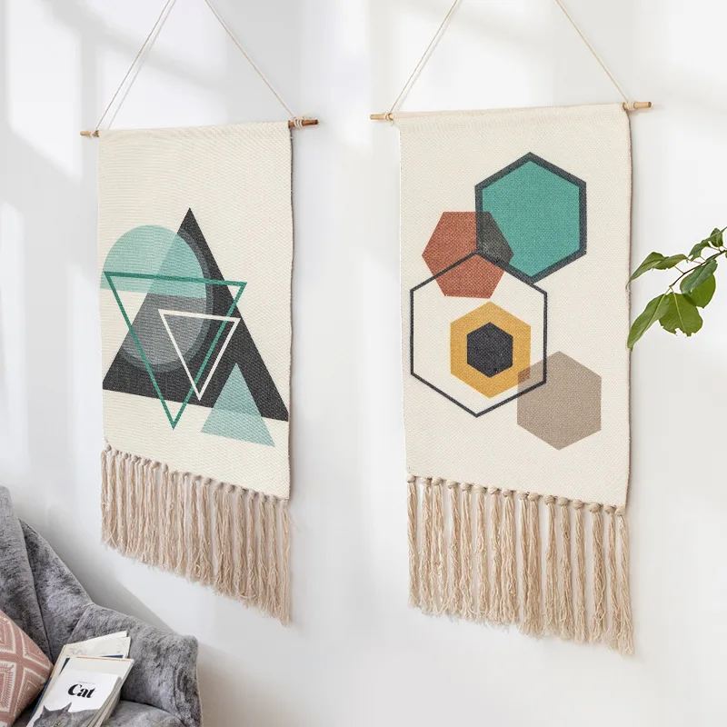 Bohemian Tapestry Tassel Tapestries Wall Hanging Decoration Nordic Hand