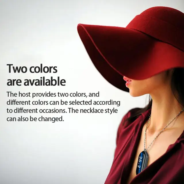 Hordozható Mini Légtisztító 20 Millió Negatív Ionhőmérséklet És Páratartalom Mérése Lógó Kijelző Nyaktisztító Nyaklánc - Image 2