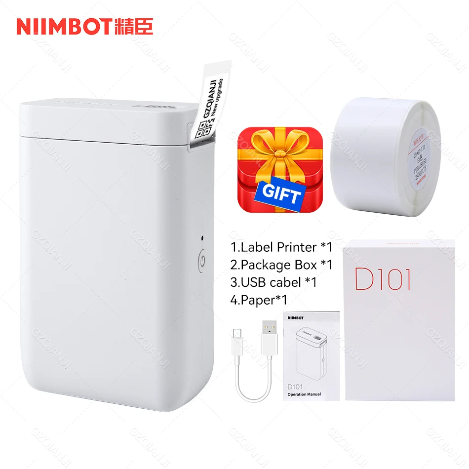small photo printer Niimbot D101 Mini Thermal Label Sticker Printer Paper Roll Inkless Portable Pocket Label Maker for Mobile Phone Machine D11 Plus bluetooth pocket printer Printers