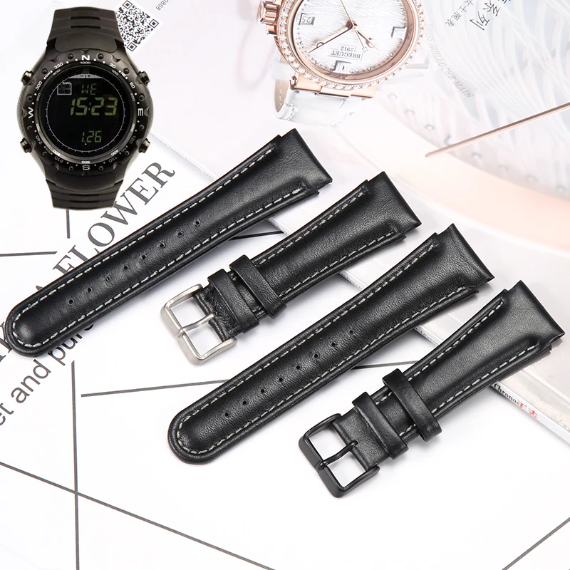 thumbnail image 2 of Correa de reloj de cuero de 22 mm adecuada para reloj militar Suunto X-Lander Correa de muñeca para reloj xlander negro para hombre Accesorios, 2 of 5