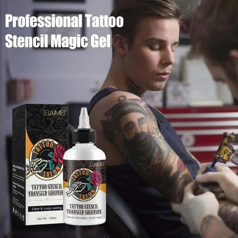 Stencil Transfer Cream 5oz Tattooing Soothing Gel Color Solution For Tattooing Paper