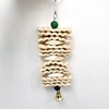 Bird Toys Chewing Toy Parrot Cage Bite Toys Corn Husks Color Wood Beads Entertainment Toys for Small and Medium Parrots Birds 3