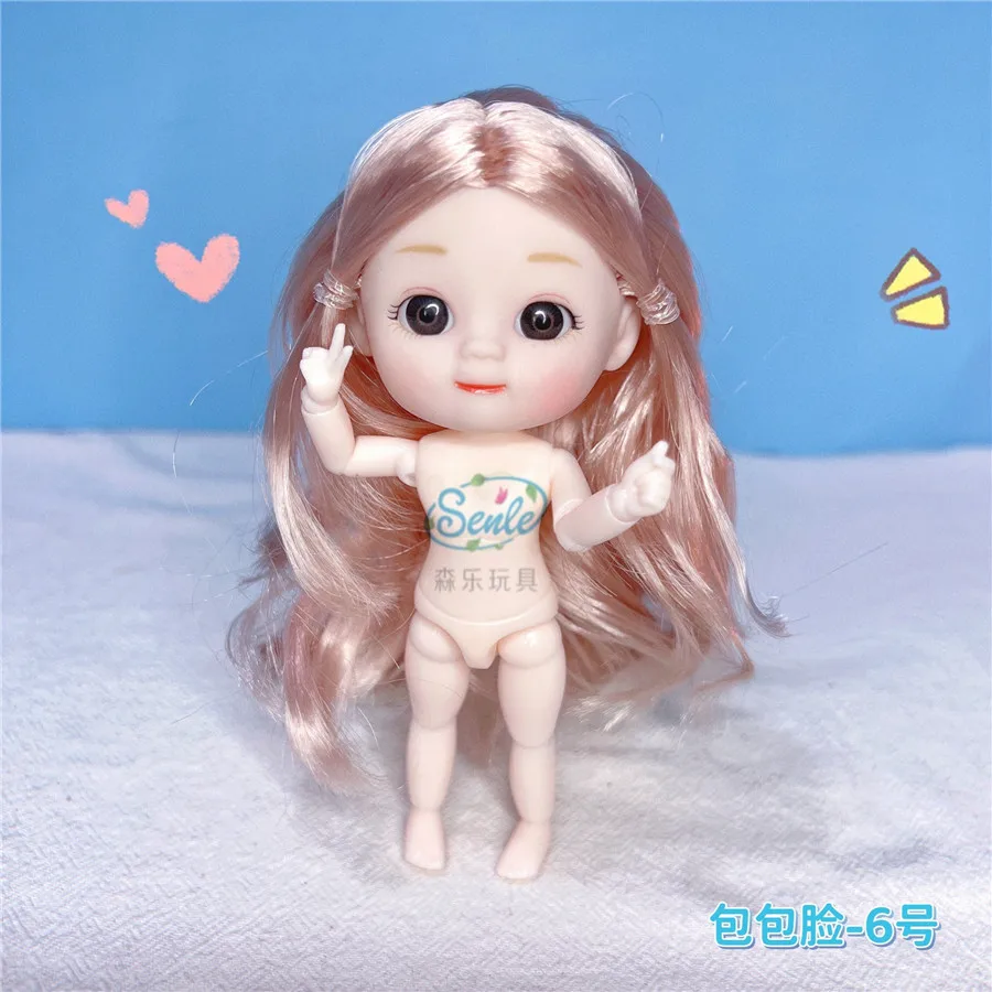 New OB11 Doll Body 13 Joints Cute Face 3D Brown Big-eyed 12CM Naked Dolls with Shoes Children Girls DIY Toy Gift 1/12 Munecas 6 New OB11 Doll Body 13 Joints Cute Face 3D Brown Big-eyed 12CM Naked Dolls with Shoes Children Girls DIY Toy Gift 1/12 Munecas 6