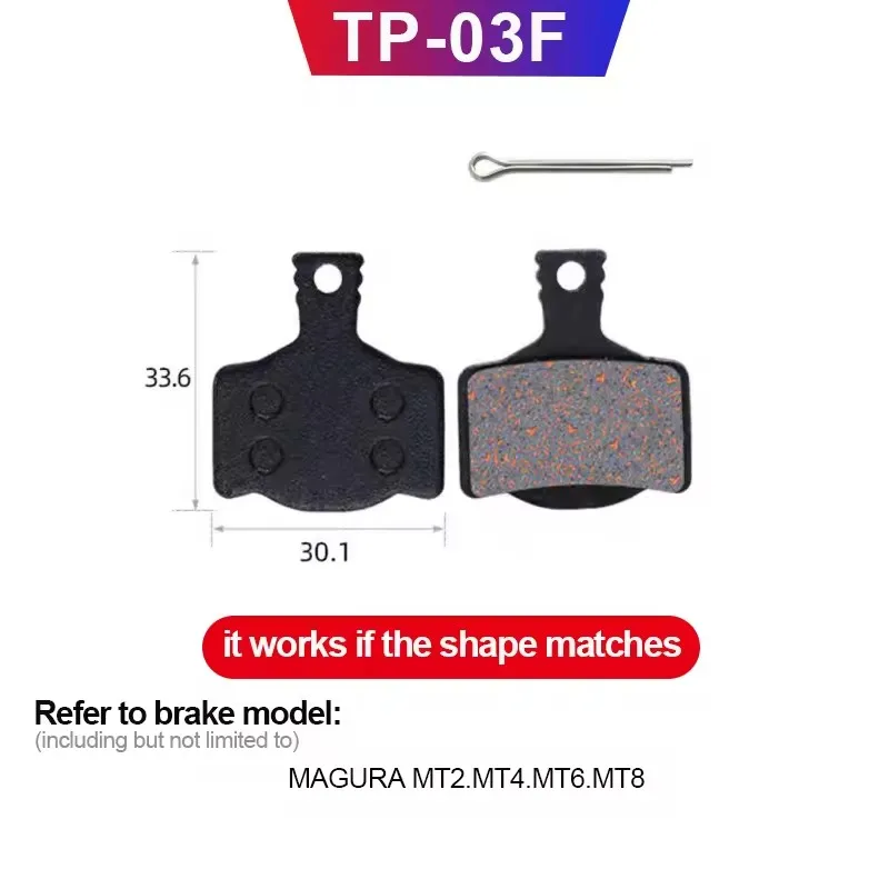 4 Pairs Disc Brake Frictio Pad For Avid/SRAM Mountain Bicycle Resin Semi-metal