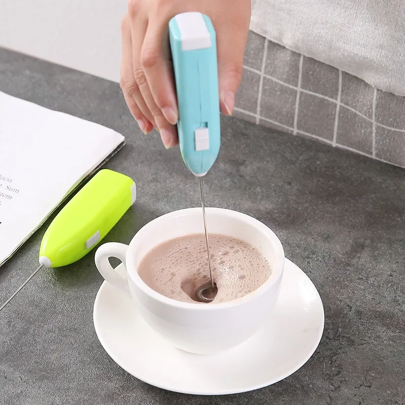 Mini Handle Stirrer Egg Coffee Milk Drink Electric Whisk Mixer Frother  Foamer