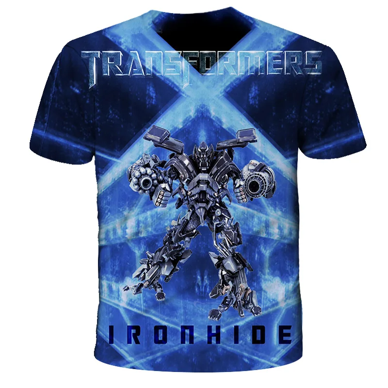 New 2022 Children clothes Transformers 3D Tshirts Children Casual Fashion Boy Girl Kids Printed T-shirt movie Tops Tee children's t shirt with animals	