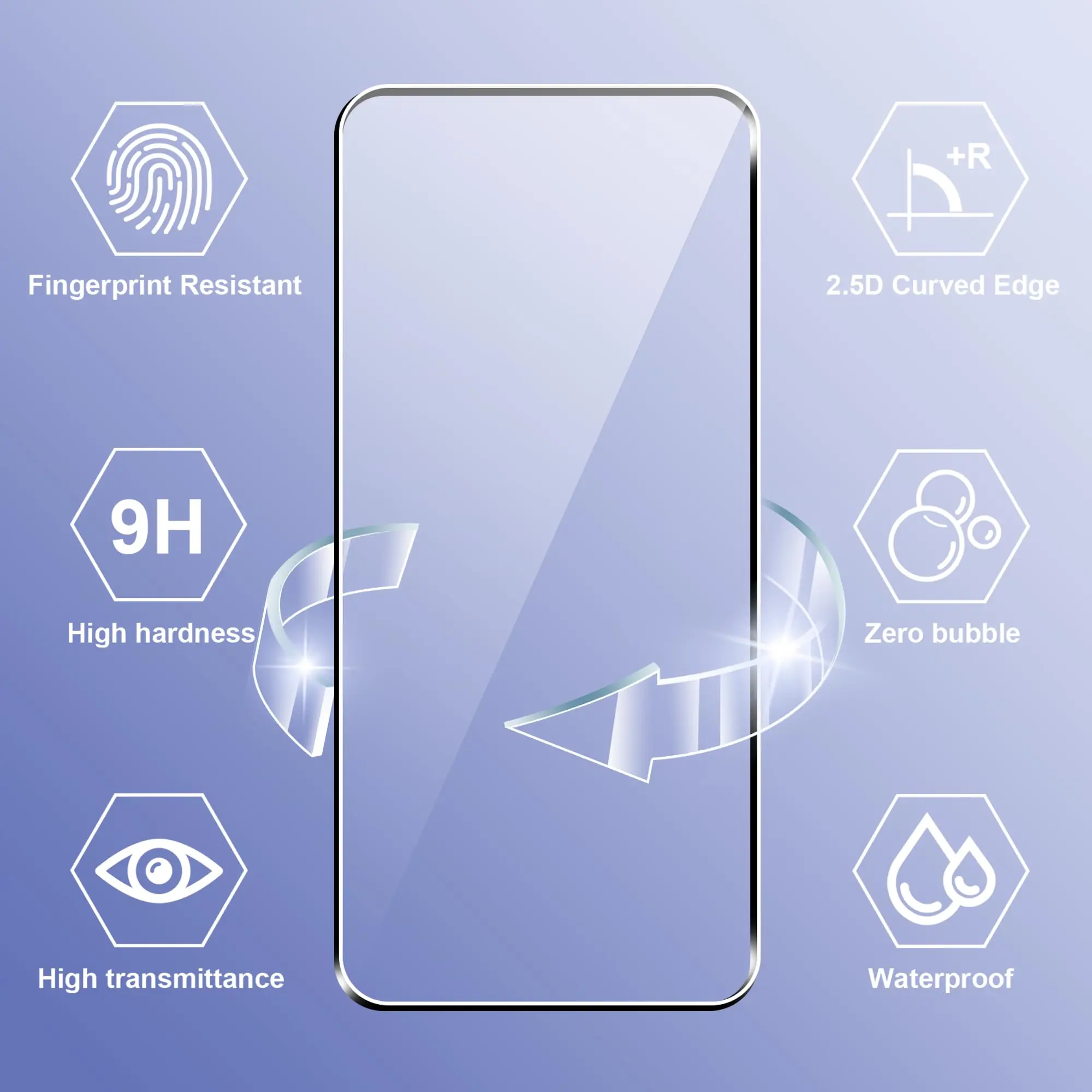 Premium Tempered Glass Screen Protector - 6.75 inch, HD Transparent, Anti-Scratch, Case Friendly