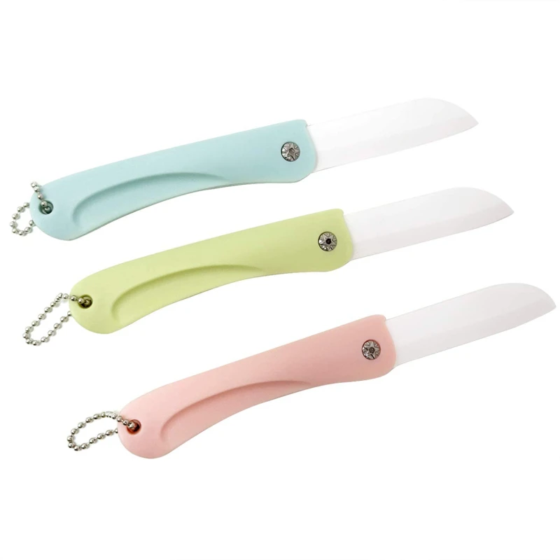 Mini Ceramic Folding Fruit Knife - Portable Kitchen Paring Knife