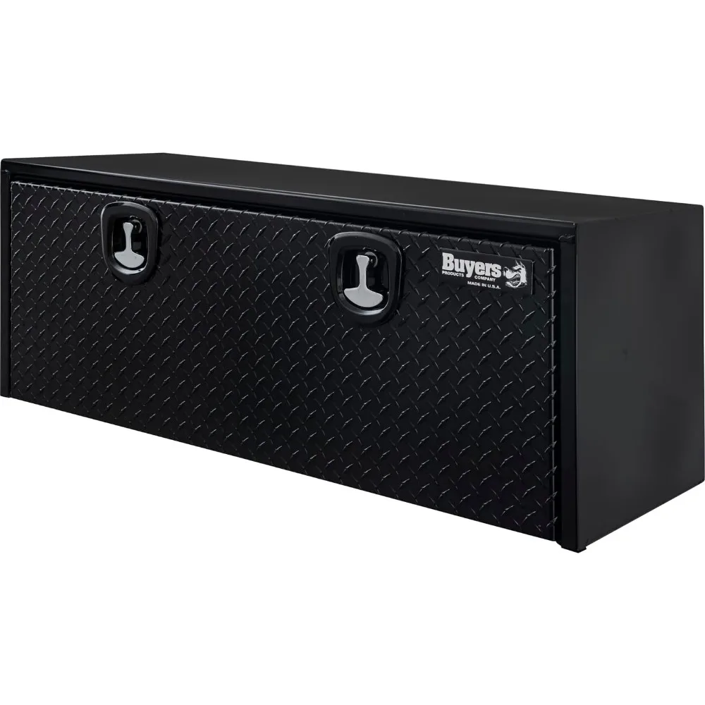 1702510 Black Steel Truck Tool Box With Aluminum Diamond Tread Door, 18 x 18 x 48 Inch, Made In The USA, Truck Box 6
