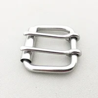 Stainless Steel Double Pin Buckle Solid Cowboy Belt Hardware Roller Wastband Head 52mm 60mm 2