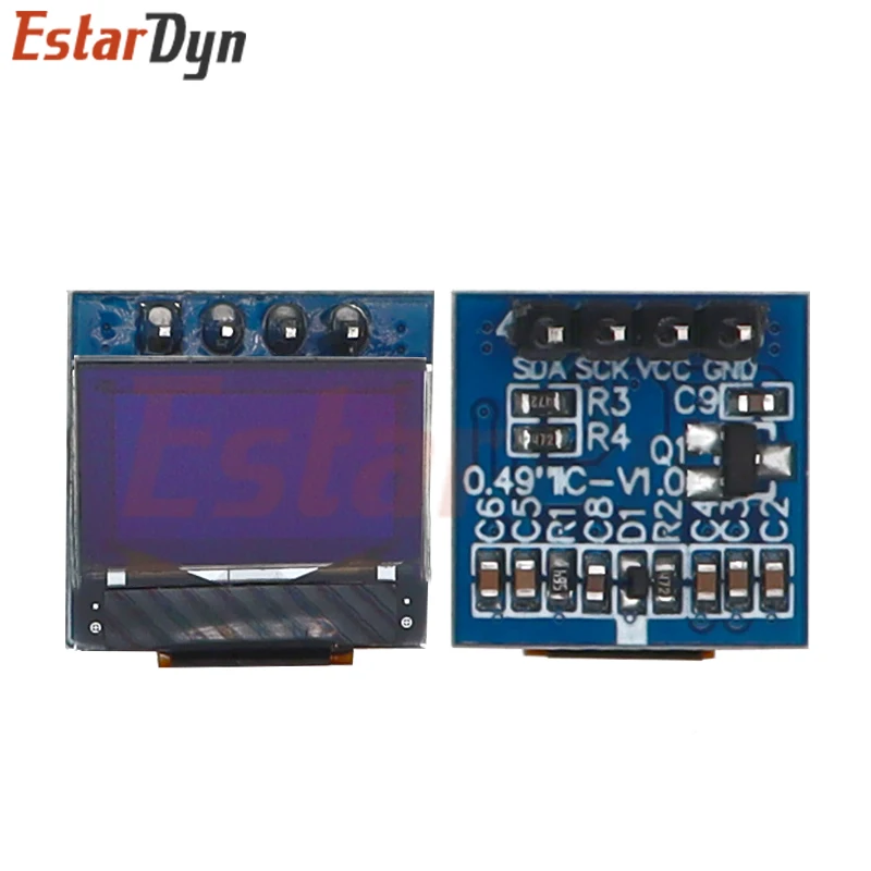 HiLetgo 2pcs 0.49 Inch OLED Display Module - 64x32 White I2C/IIC Interface For Arduino & DIY Projects - View #4