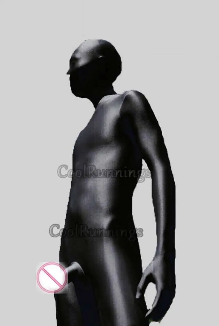 Sexy Adult Party Spandex Halloween Party Zentai Cosplay Costume Adult Unitard with Men's Penis Sheath Bodysuit Catsuit