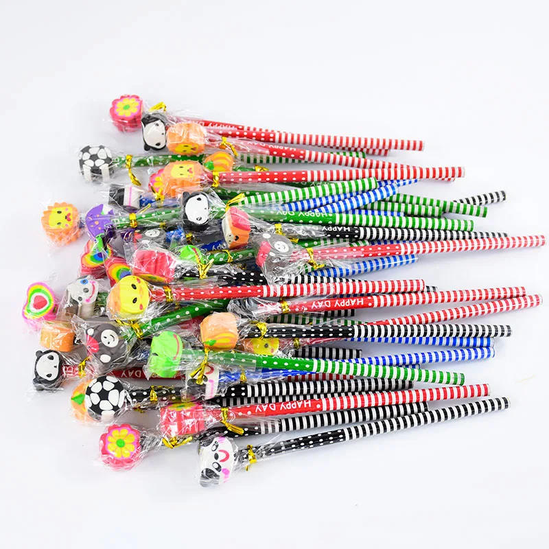 5-40Pcs 19CM Cartoon Tier Bleistift Mit Radiergummi Holz Mine HB Zeichnung Bleistifte Für Kinder Geburtstag Party geschenke Füllstoffe Schreibwaren – Detail 10