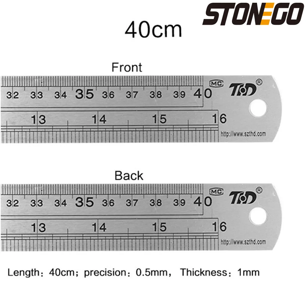 High Precision Double-Sided Stainless Steel Ruler Set