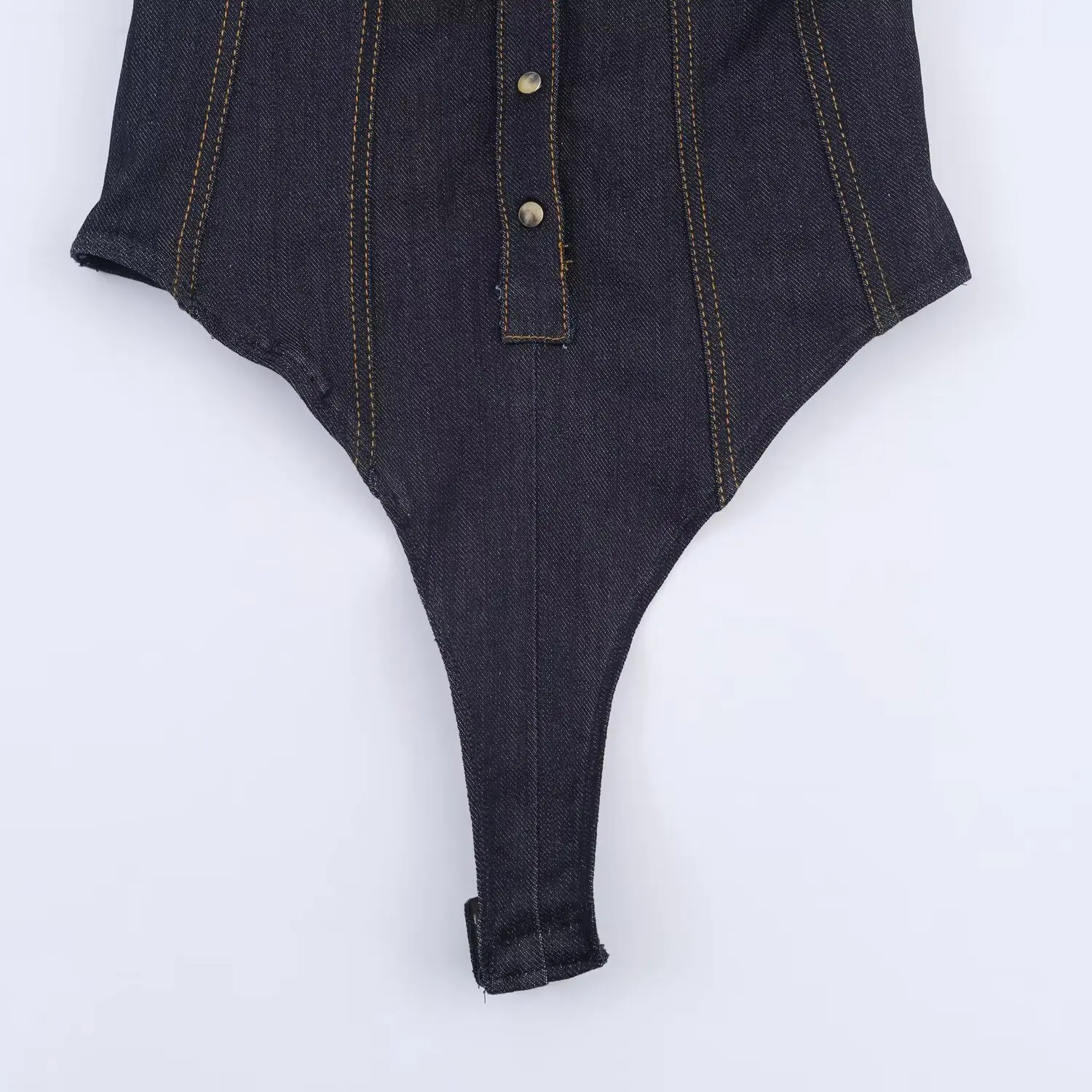 Women Denim Slim Bodysuit Sleeveless Body Top Female Single-Breasted Bodysuit Summer Fashion Streetwear Short Jumpsuit Tops ﻿