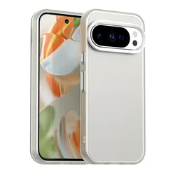 Frosted Translucent Candy Colorful Phone Case with Camera Protection - Google Pixel 10 (Beige)