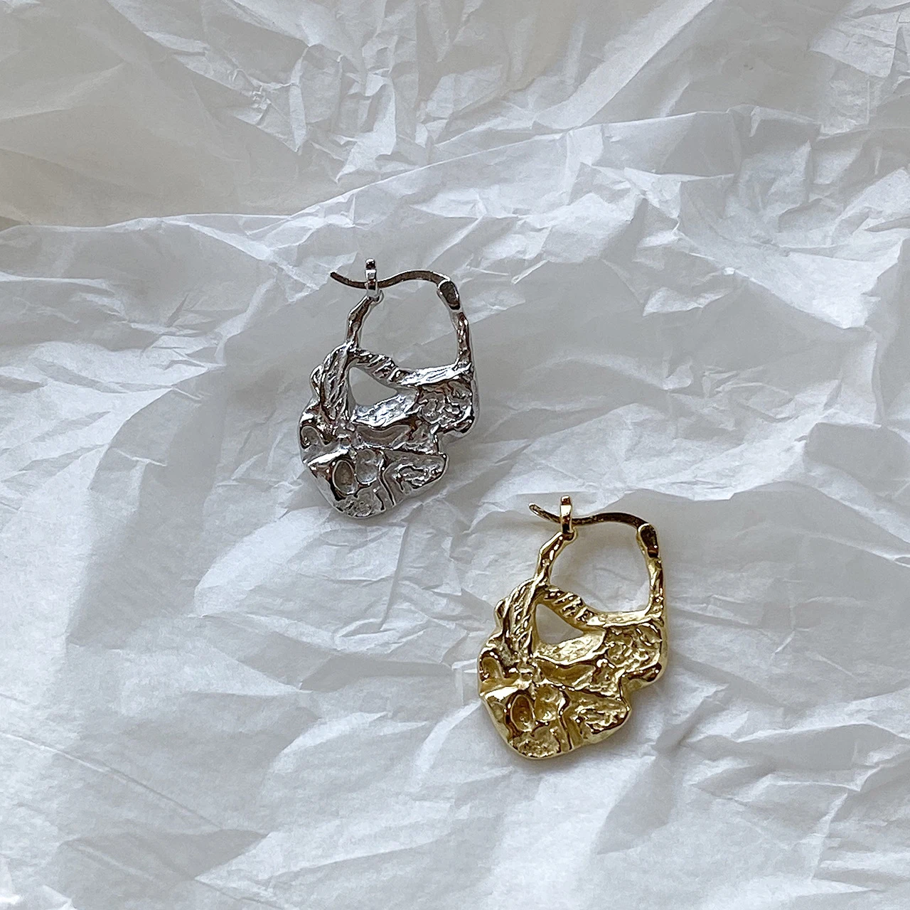 

Винтажные полые серьги-кольца из золота и серебра 925 пробы, 18K