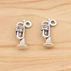 50 Pieces Silver Color Double Sided Trumpet Horn Musical Instrument Charms Pendant For DIY Necklace Making Finding Accessories 4