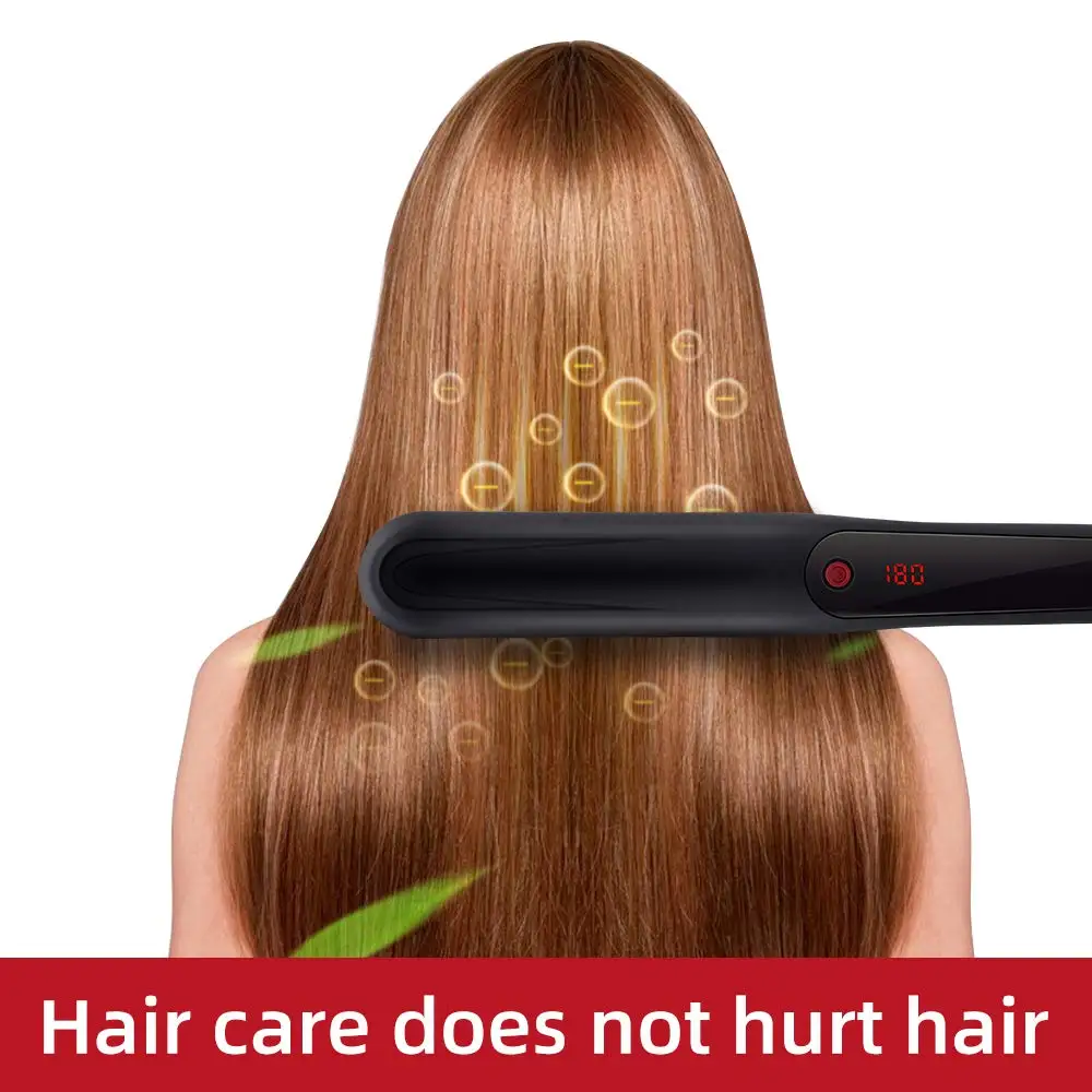 Multifunctional Hair Straightener Brush Heated Brushe Ceramic Anti-Scald Hair Straightening Hot Comb Hair Care Fast Heating 5