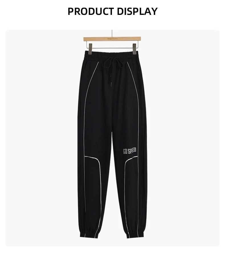 DRUR Womens Running Pants Loose Lightweight High Waist Summer Sports Trousers Gym Workout Joggers Yoga Sweatpants Fitness Wear