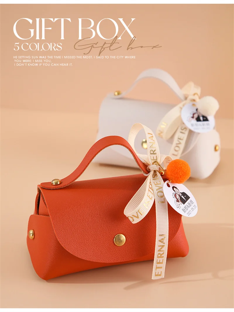 Description Picture 5 of item10pcs Bowknot Leather Gifts Bags for Wedding Birthday Party Supplies Handbag Candy Package Box Favors Bag Wholesale No Card