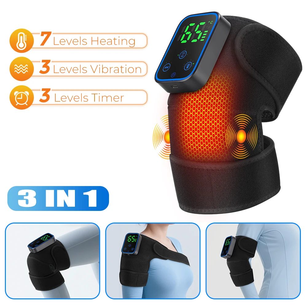 APP Control Electric Knee Massager Shoulder Elbow Massager 3 Modes Vibration Knee Massager Air Pressure Kneading Massage