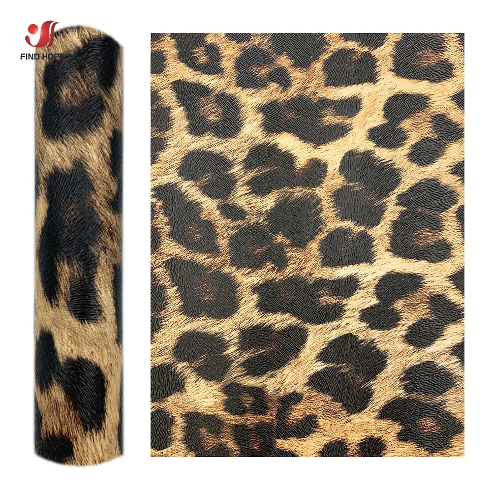 Leopard Print Faux Leather Fabric for DIY Crafts and Accessories