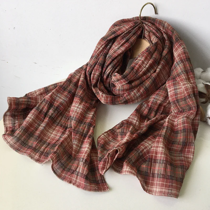 Autunno e inverno cotone classico alla moda plaid unisex sciarpa coppia sciarpe 3
