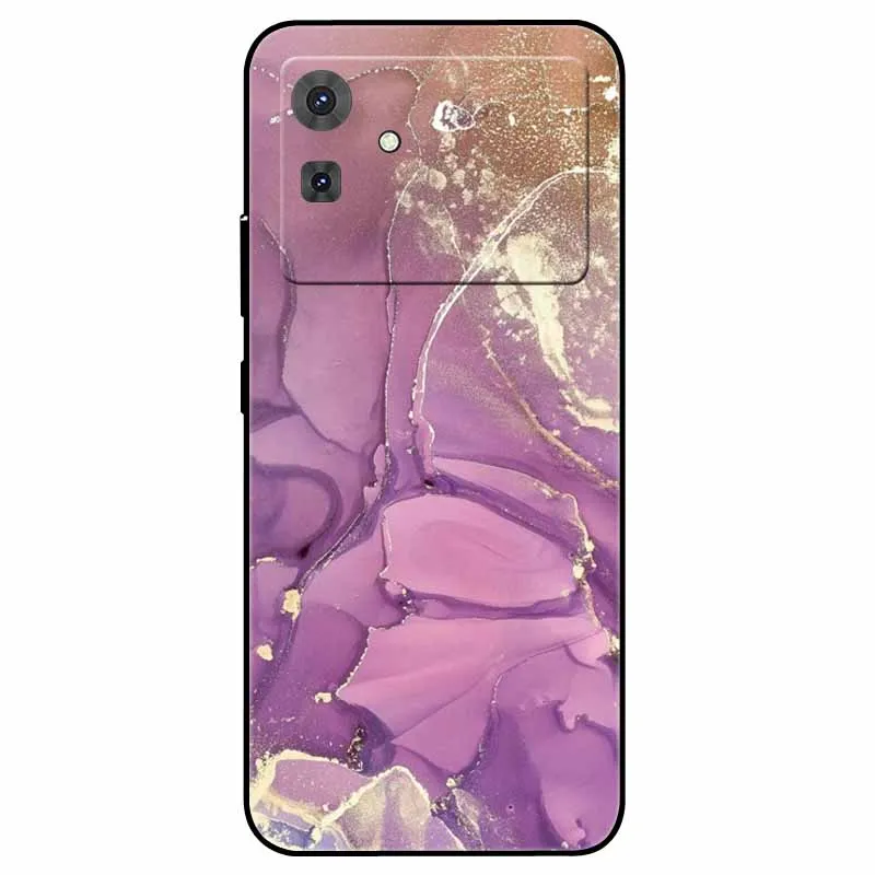 Floral Marble Silicone TPU Soft Phone Case with Cool Print Design