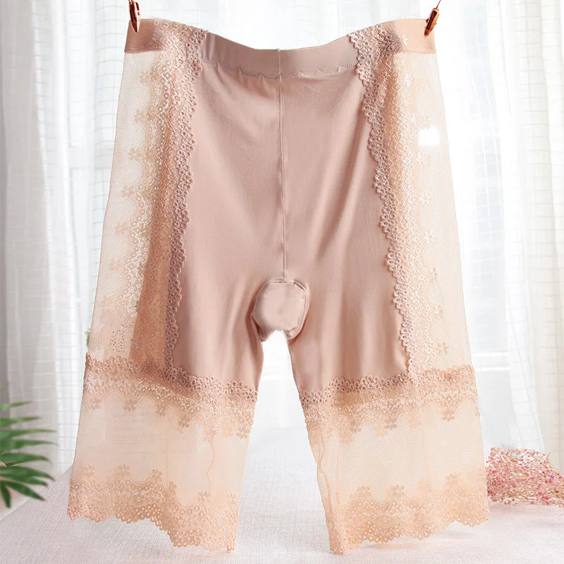 Safety Shorts Safety Pants Women Shorts Underwear Large Size Women's Shorts Under The Skirt Seamless Shorts Lace Prevent Exposure High Waist Safety Pants Plus Size Women
