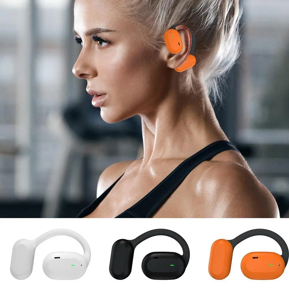 

Single Ear Ows Wireless Bluetooth-compatible 5.0 Headphones Air Conduction Sports Earphones Noise Canceling Headset With Mic