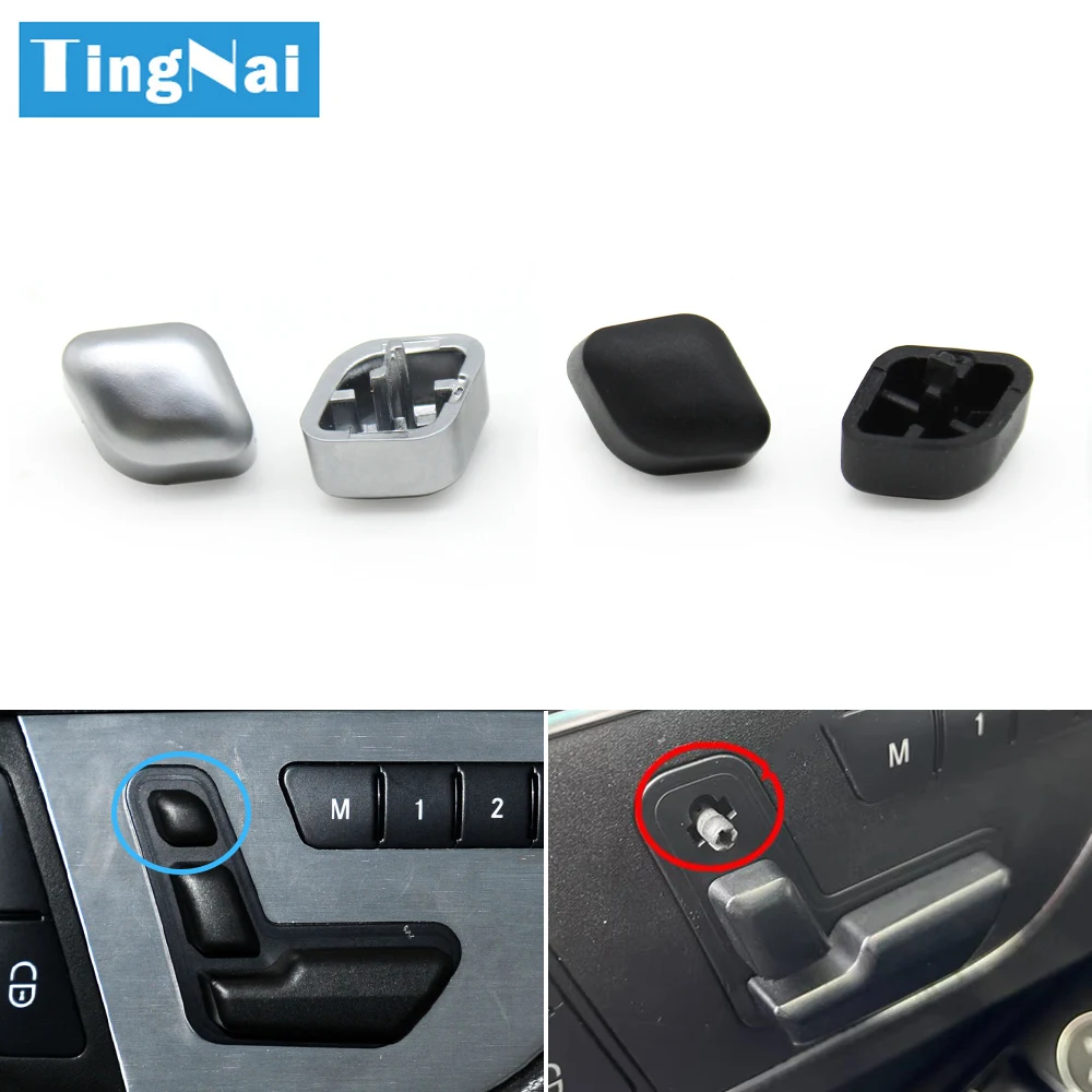 Unbranded Left Seat Headrest Adjust Switch Button Cover For Benz C / GLK / E / ML / GL – Black