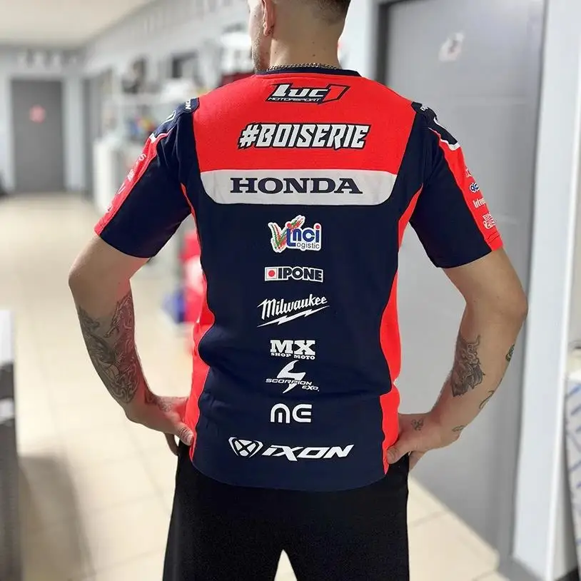 Handa Luc1 Boiserie 여름 2026 모터 스포츠 레이싱 티셔츠 성인 의류 통기성 땀 흡수 탄성 캐주얼 트레이닝 탑