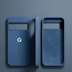 Premium Liquid Silicone Shockproof Phone Case - Soft Back Cover with Enhanced Protection - Pixel 8 (Dark Blue)