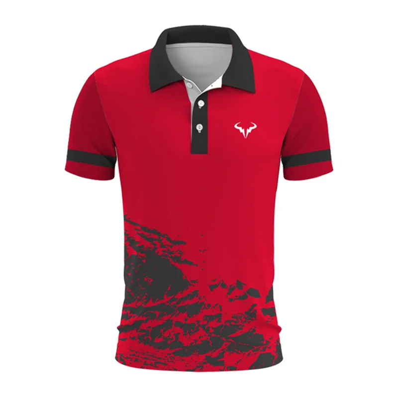 New 3D Printed Striped Style Men Polo Shirt Fashionable Golf Tennis Lapel Short Sleeved Top Loose and Breathable Summer Clothing 6 S932b00f7c59645da8dca0bd8830c3d14k