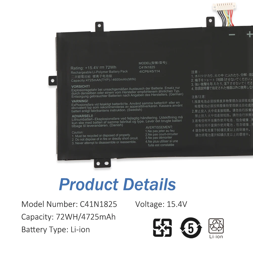 Etesbay-bateria do Portátil para Asus Vivobook 14 X403fa Adol14f Adol14u Adol I403fa I403fa2c X403fa-2c X403fa-2s Series C41n1825 - Imagem 4