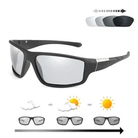 XaYbZc hommes lunettes de soleil photochromiques noir mat lunettes de sport femmes couleur changeante polarisée conduite 2025 lunettes de soleil 1
