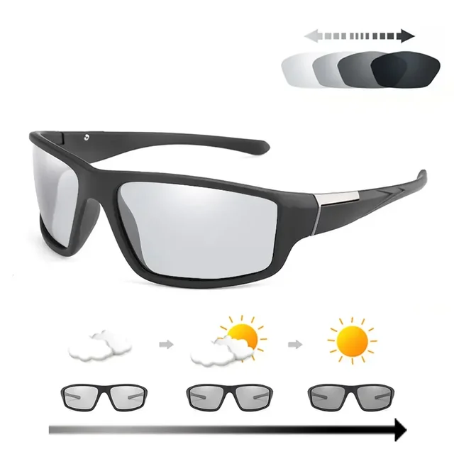 XaYbZc hommes lunettes de soleil photochromiques noir mat lunettes de sport femmes couleur changeante polarisée conduite 2025 lunettes de soleil 1