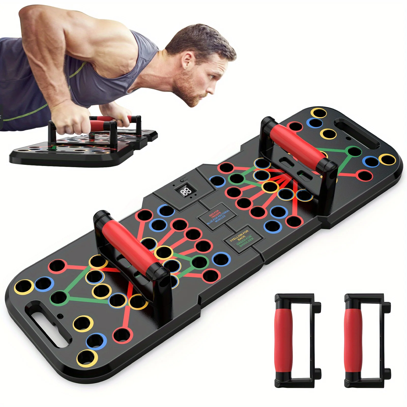 Push Up Board Counter Workout Equipment Portable Foldable Push up Bar Pushup System Home Gym Fitness
