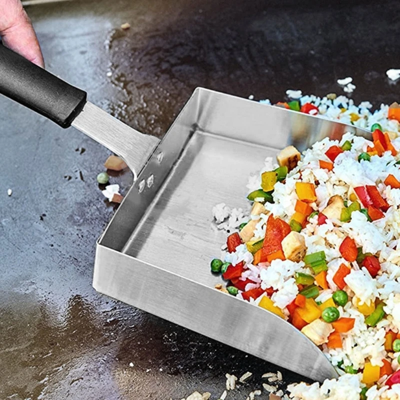1pc Smash Burgers Spatulas Stainless Steel Griddled Scraper Tool Movered Shovel Grills BBQ Fried Movered Grills Tool